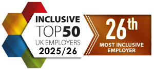 Inclusive Top 50 UK Employers Ranking at 26th logo this year