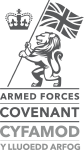 Armed Forces Covenant logo in English and Welsh